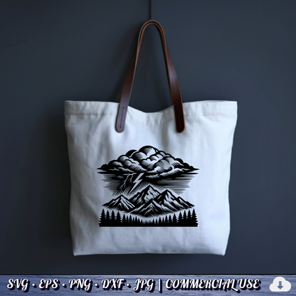 Mountain SVG Bundle | 25 Outdoor Adventure Designs PNG DXF | Commercial Use