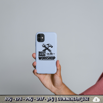 Best Dad in the Workshop SVG | Hammer Wrench Tools Dad SVG | Handyman Father's Day Cut File | Commercial Use Instant Download