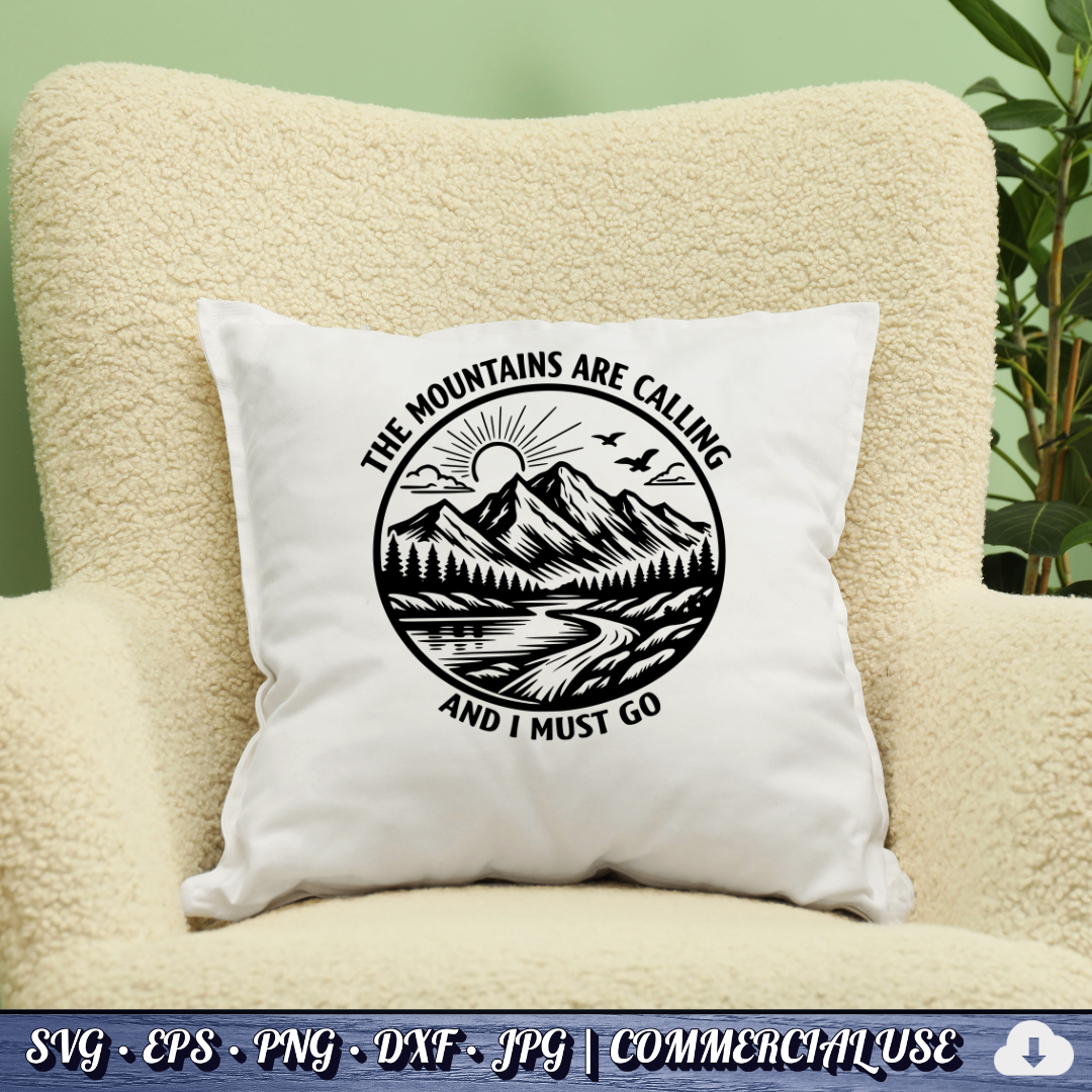 Mountain SVG Bundle | 25 Outdoor Adventure Designs PNG DXF | Commercial Use