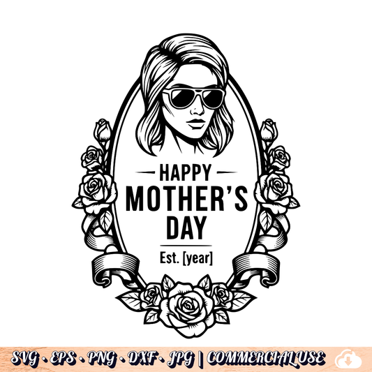 Happy Mother’s Day SVG | Mom Gift Floral Design