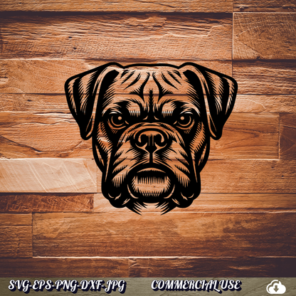 Boxer Dog SVG | Laser Cut & Cricut Ready