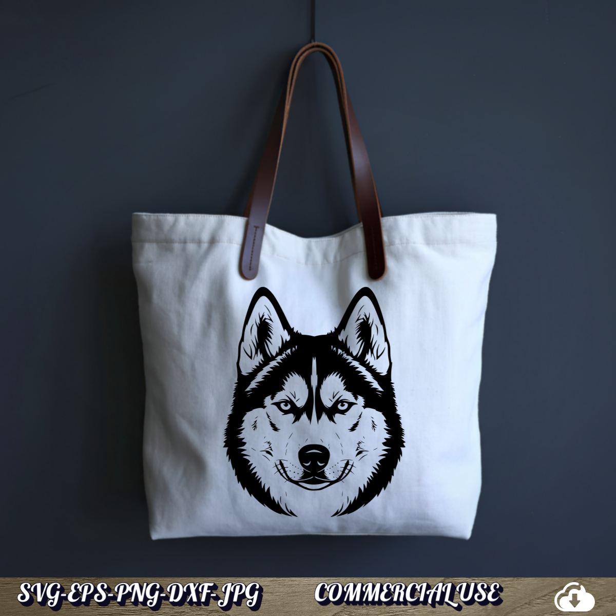 Siberian Husky SVG | Husky Face Dog SVG PNG DXF | Commercial Use