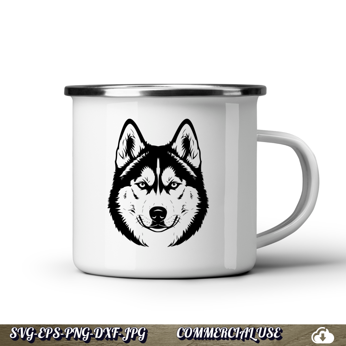 Siberian Husky SVG | Husky Face Dog SVG PNG DXF | Commercial Use