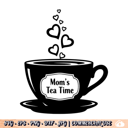 Mom’s Tea Time SVG | Mother’s Day Cut File Bundle