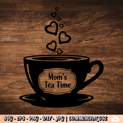 Mom’s Tea Time SVG | Mother’s Day Cut File Bundle