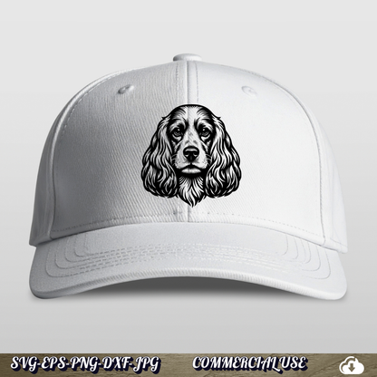 Cocker Spaniel SVG | Cocker Spaniel Face Dog PNG DXF | Free Commercial Use