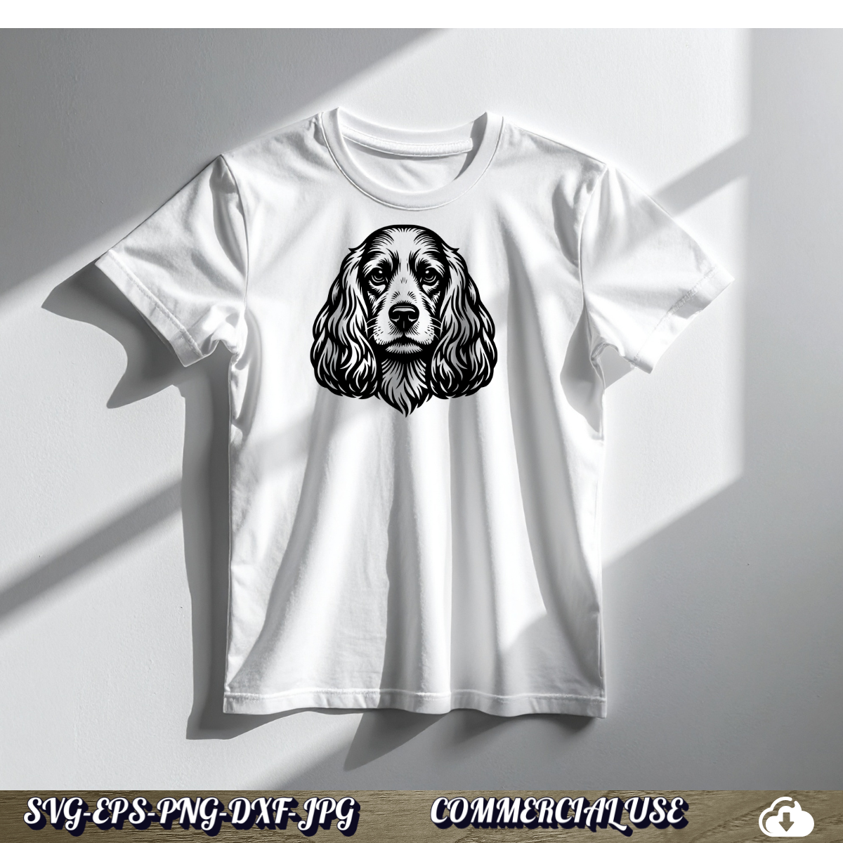 Cocker Spaniel SVG | Cocker Spaniel Face Dog PNG DXF | Free Commercial Use