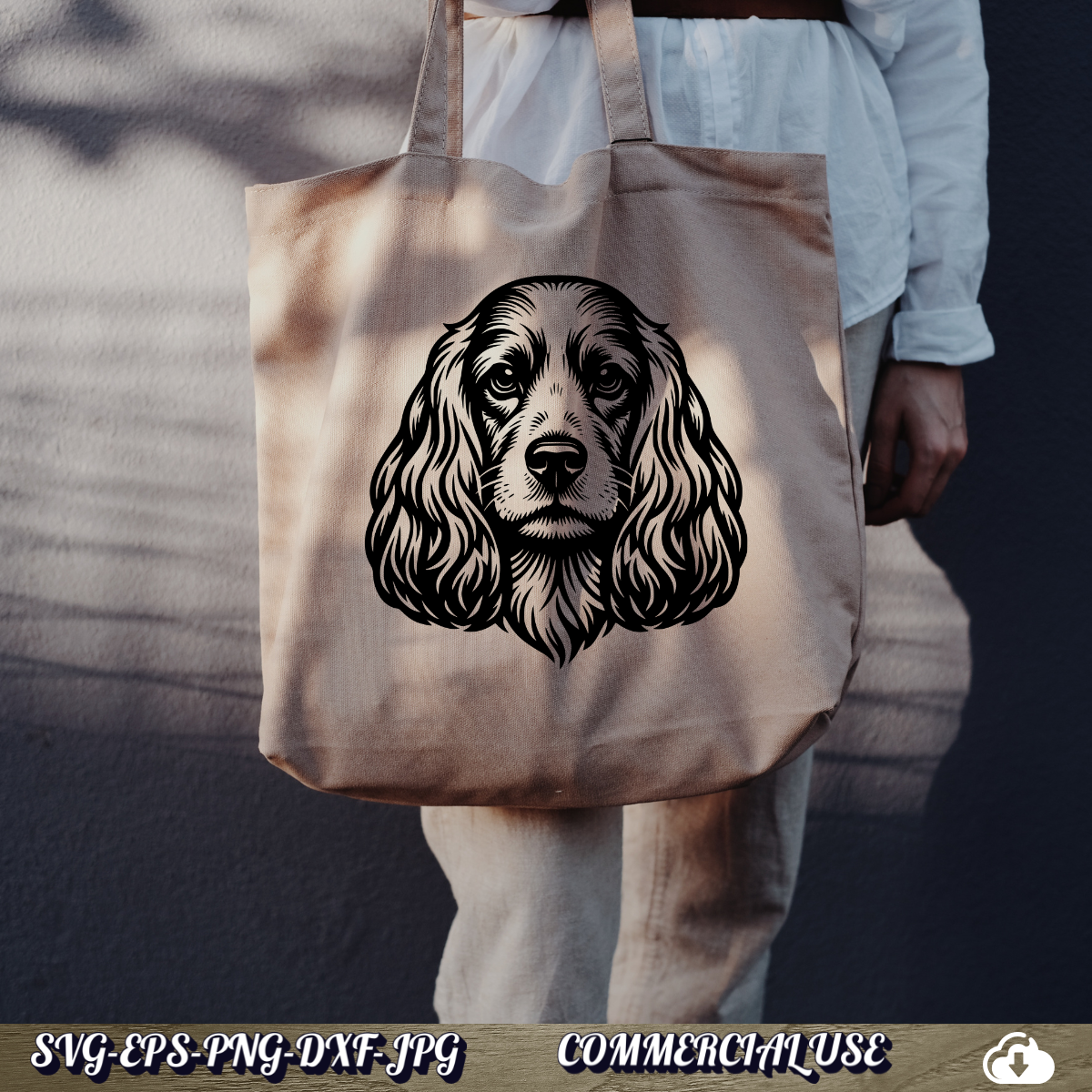 Cocker Spaniel SVG | Cocker Spaniel Face Dog PNG DXF | Free Commercial Use