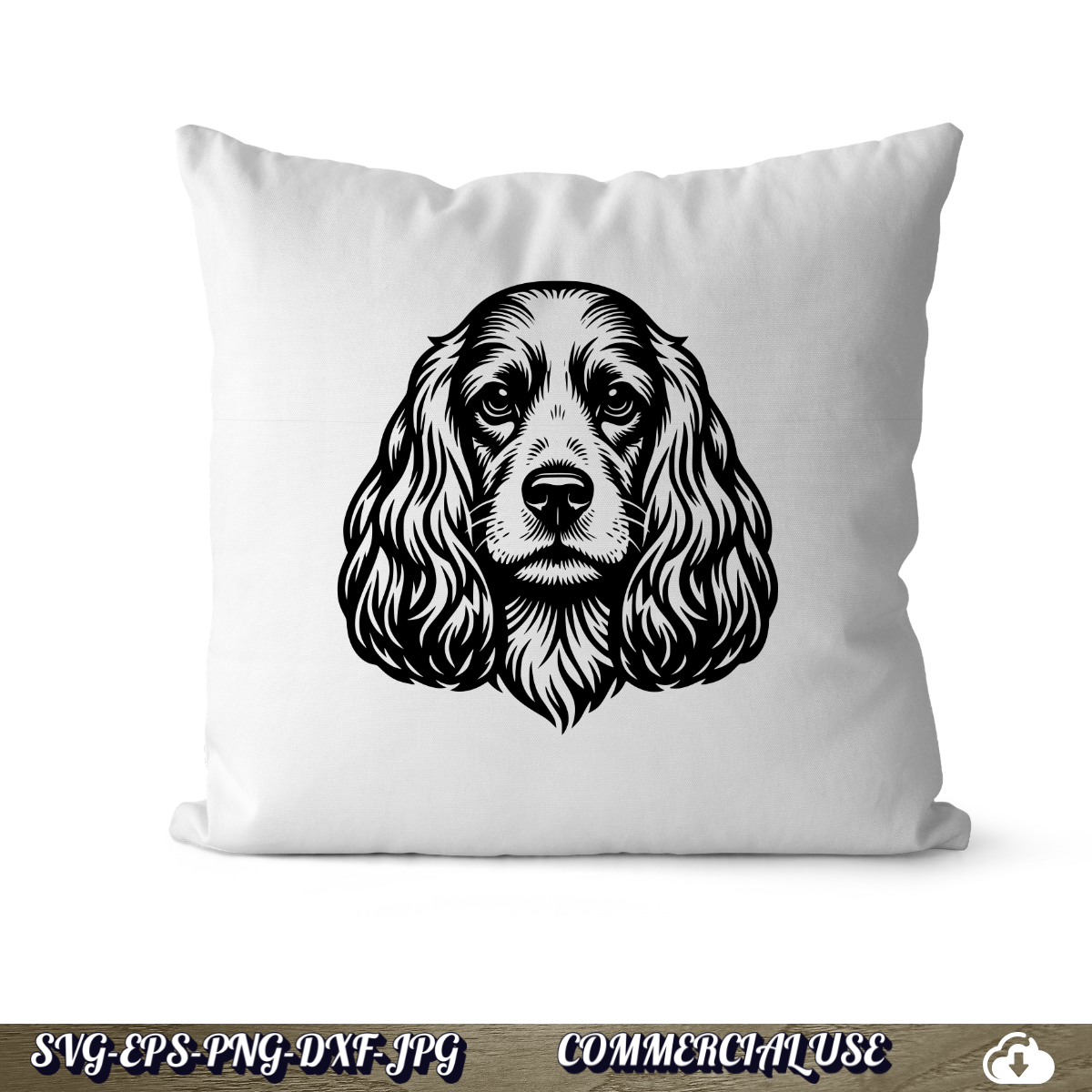 Cocker Spaniel SVG | Cocker Spaniel Face Dog PNG DXF | Free Commercial Use