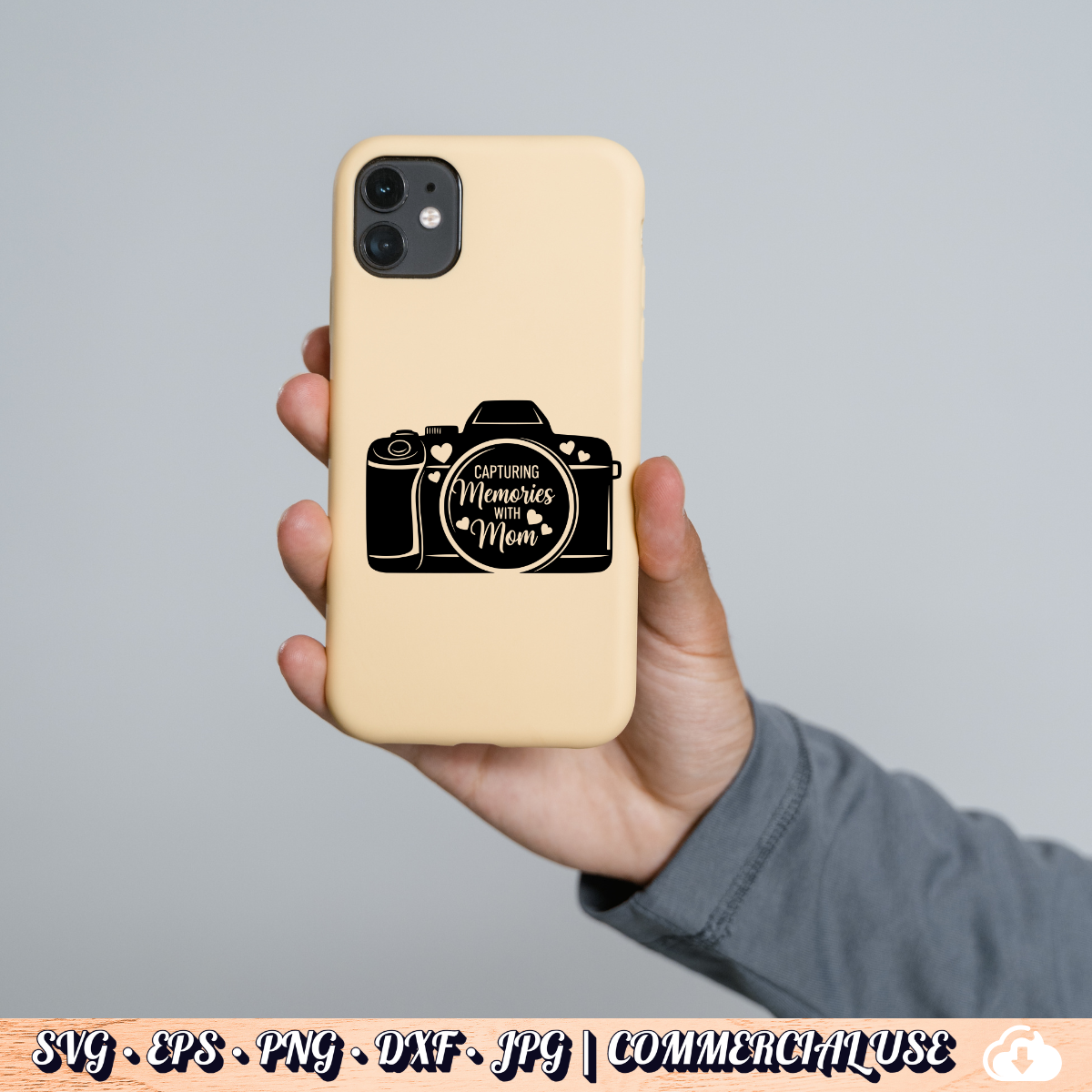 Capturing Memories With Mom SVG | Camera PNG DXF | Free Commercial Use