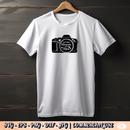 Capturing Memories With Mom SVG | Camera PNG DXF | Free Commercial Use