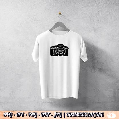 Capturing Memories With Mom SVG | Camera PNG DXF | Free Commercial Use