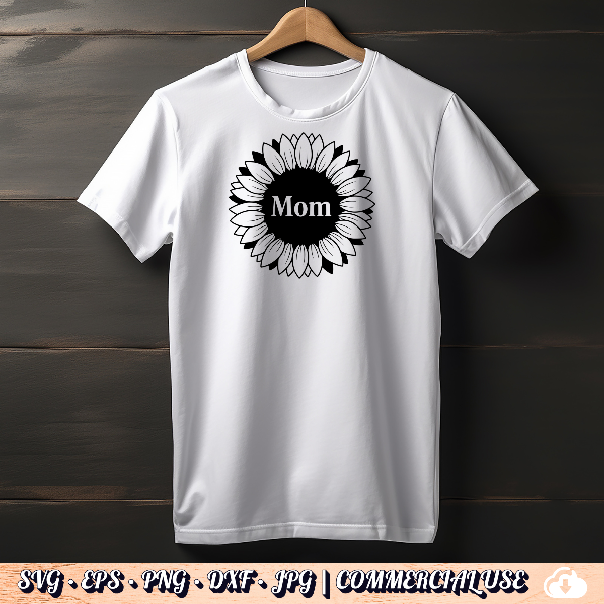 Mom Sunflower SVG | Sunflower Mom PNG DXF | Free Commercial Use