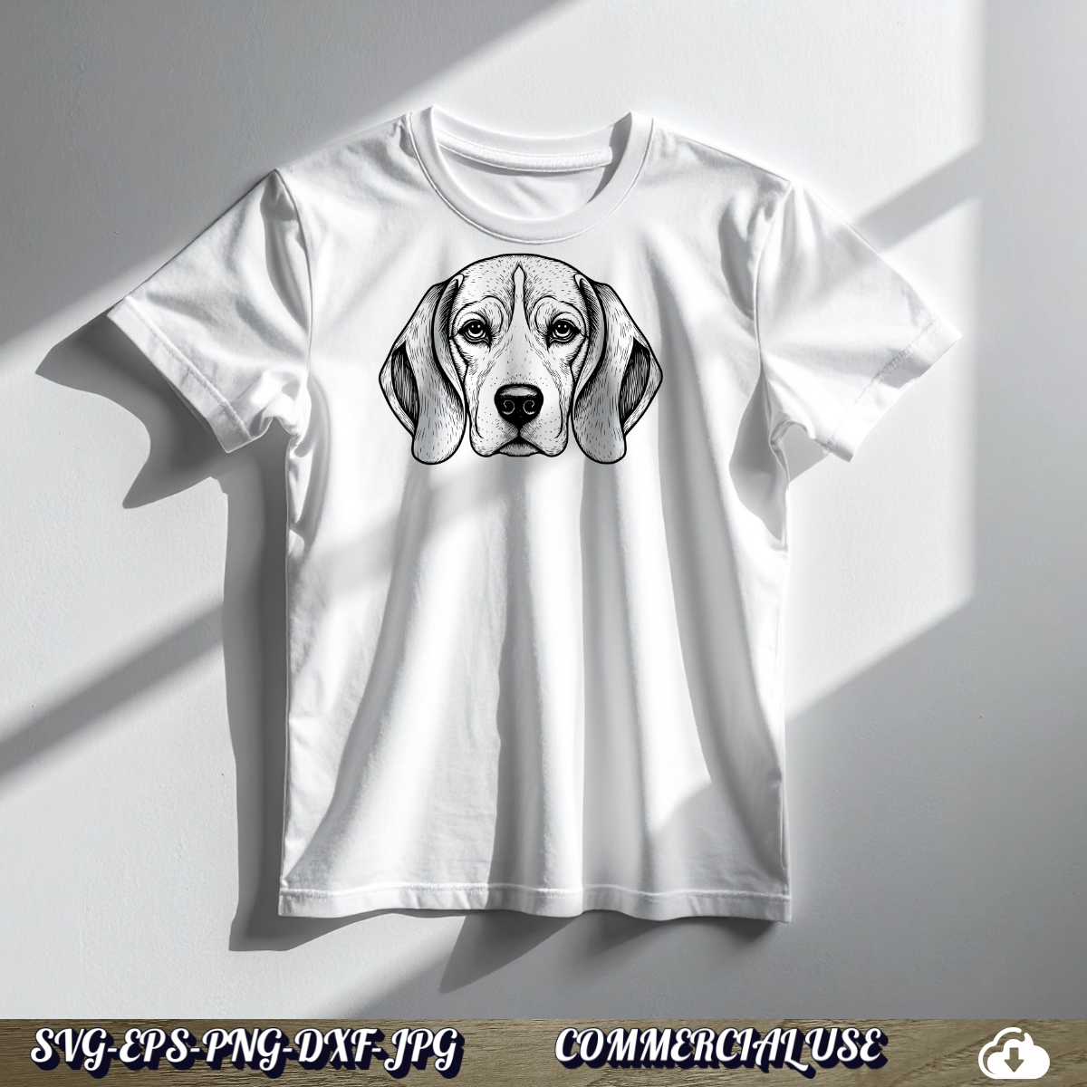 Beagle SVG | Beagle Face Portrait SVG | Dog Breed Clipart Cut File | Pet Lover Commercial Use Instant Download