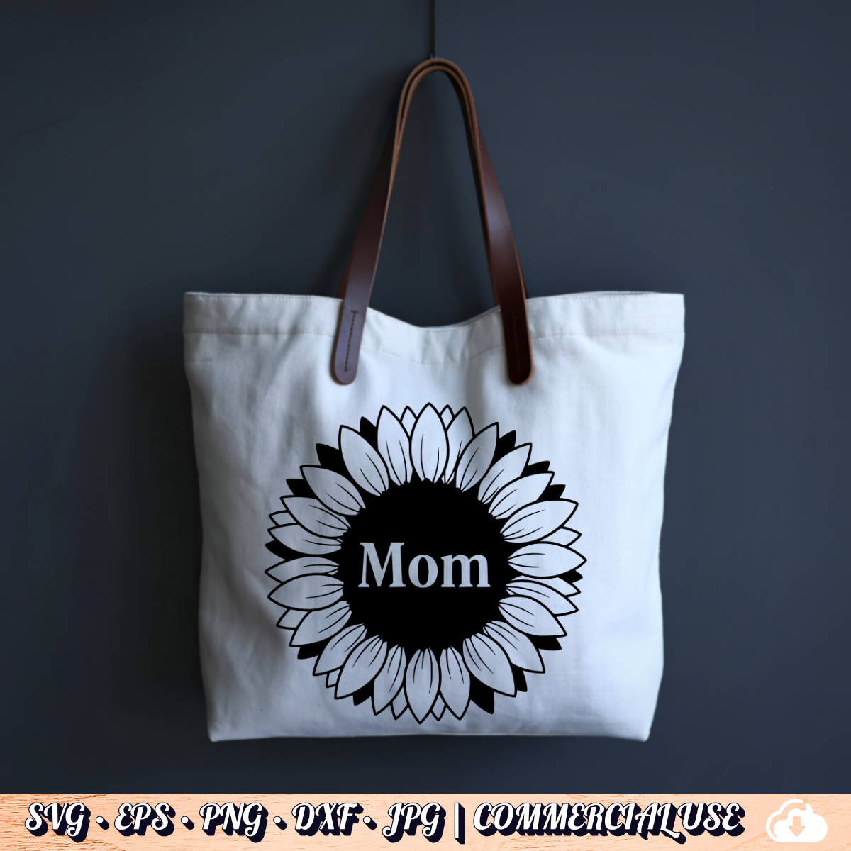 Mom Sunflower SVG | Sunflower Mom PNG DXF | Free Commercial Use