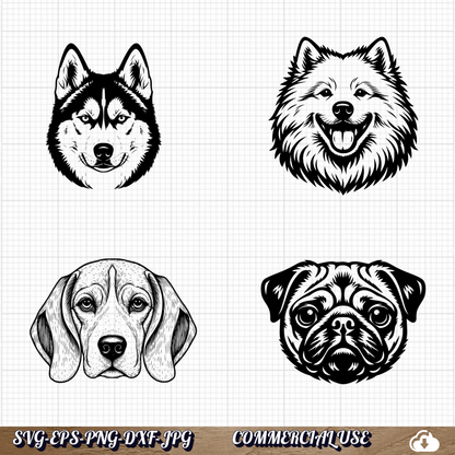 Dog Breeds SVG Bundle | 27 Breeds | Laser Cut & Cricut Ready | Commercial Use