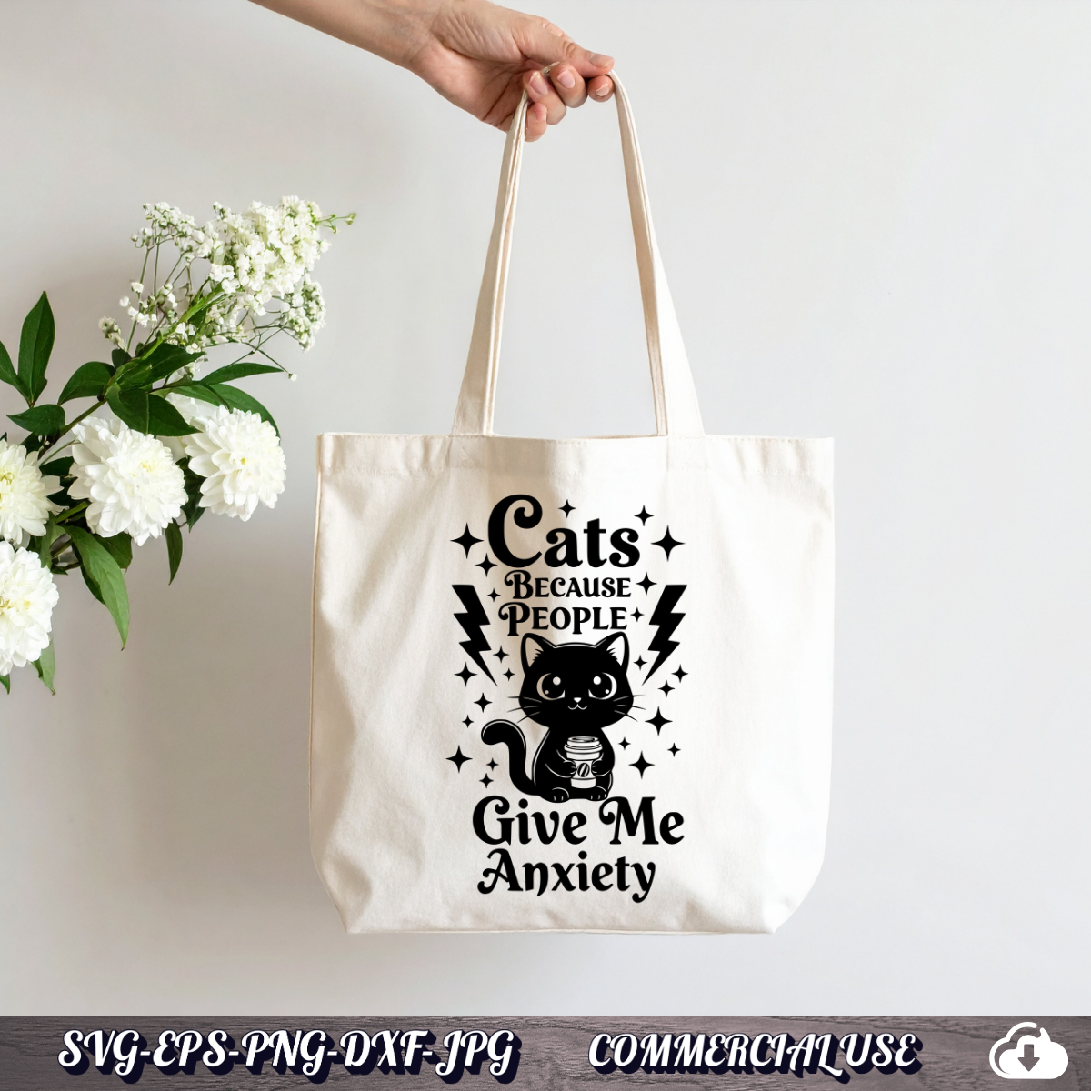 Funny Anxiety SVG Bundle 25 Designs,  Skeleton Cat Raccoon PNG, Commercial Use