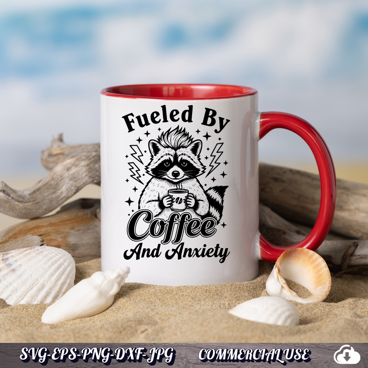 Funny Anxiety SVG Bundle 25 Designs,  Skeleton Cat Raccoon PNG, Commercial Use