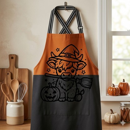 Highland Cow Halloween SVG | Cute Witch Cow | Cricut File